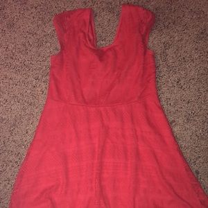 Open back dress pink/red